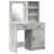Set de Dressing cu sertar 2 pcs Gri din beton 50 x 41 x 135 cm GartenMobel Dekor