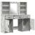 Set de Dressing cu sertar 3 pcs Gri din beton 50 x 41 x 135 cm GartenMobel Dekor