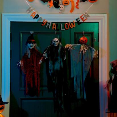 Fantoma de Halloween Suspendată 3 pcs Multicolour 77 x 98 cm GartenMobel Dekor