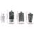 Fantoma de Halloween Suspendată Manual 3 pcs Negru 66 x 110 cm GartenMobel Dekor