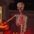 Schelet de Halloween Manual Ajustabil Alb 155 x 38.5 cm Plastic GartenMobel Dekor