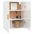 Dulap de perete suspendat, alb extralucios, 69,5x34x90 cm GartenMobel Dekor
