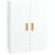 Dulap de perete suspendat, alb extralucios, 69,5x34x90 cm GartenMobel Dekor