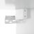 Dulap de perete suspendat, alb extralucios, 69,5x34x90 cm GartenMobel Dekor