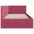Cadru de pat colțar cu headboard bordo 90 x 190 cm Catifea GartenMobel Dekor