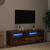 Comodă TV cu lumini LED, stejar fumuriu, 120x35x40 cm GartenMobel Dekor