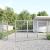 Poartă de grădină din plasă argintie 350x175 cm oțel galvanizat GartenMobel Dekor