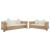 Set de canapele cu perne, 2 piese, natural, ratan GartenMobel Dekor