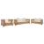 Set de canapele cu perne, 3 piese, natural, ratan GartenMobel Dekor