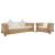 Set de canapele cu perne, 2 piese, natural, ratan GartenMobel Dekor