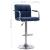 Scaune de bar, 2 buc., albastru, material textil GartenMobel Dekor