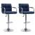 Scaune de bar, 2 buc., albastru, material textil GartenMobel Dekor