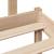 Pat cu bibliotecă fără saltea, 140x200 cm, lemn masiv de pin GartenMobel Dekor