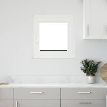 Fereastră de subsol „RISOR” 50x50 cm oscilo-batantă DIN dreapta, albă GartenMobel Dekor