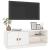 Comodă TV, alb, 105x34x40 cm, lemn masiv de pin GartenMobel Dekor