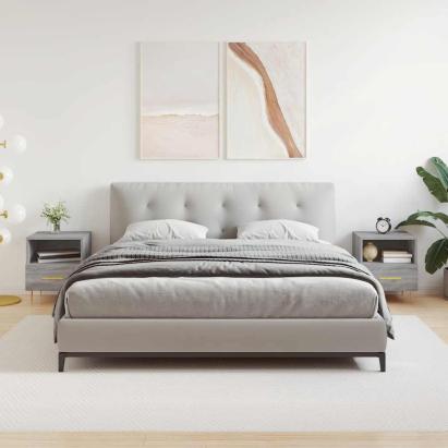 Noptiere, 2 buc., gri sonoma, 40x35x47,5 cm, lemn compozit GartenMobel Dekor