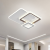 Lustra LED NYXORA 51W, 3 Patrate, lumina Rece/Calda/Neutra, Negru ModernLight Concept