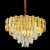 Candelabru Cristal BRAN Mango 8xE14, Diametru 60cm, Auriu Lucios, Inaltime Reglabila ModernLight Concept