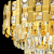 Candelabru Cristal BRAN Mango 8xE14, Diametru 60cm, Auriu Lucios, Inaltime Reglabila ModernLight Concept