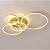 Lustra LED cu Telecomanda DARIO, 4 cercuri, 103W, Lumina Calda/Rece/Neutra, Dimabila, Auriu ModernLight Concept