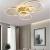 Lustra LED cu Telecomnda DARIO, 5 cercuri, 120W, Lumina Calda/Rece/Neutra, Dimabila, Auriu ModernLight Concept