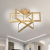 Lustra LED cu telecomanda 73W, 3 Elemente, lumina Rece/Calda/Neutra, Dimabila, Auriu ModernLight Concept
