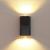 Aplica LED de Exterior si Interior, 2 Surse x 5W, IP65, ABS, Negru, 3000K, AX100/2BK ModernLight Concept