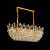 Candelabru Cristal CC6705/900X350GD 9x E14, Diametru 90cm, Auriu Lucios, Inaltime Reglabila ModernLight Concept