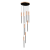 Candelabru Cristal LED 22W, Lumina Calda/Neutra/Rece, Diametru 25cm Auriu CM511/H150XW35 ModernLight Concept