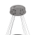 Lustra LED suspendata cu telecomanda si cristal 39W, 2 Cercuri, lumina Rece/Calda/Neutra, Dimabila, Crom Lucios, Inaltime Reglabila ModernLight Concept