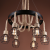 Lustra Roata LV580/6BK, 6*E27, Maro, Metal si Sfoara ModernLight Concept