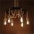 Lustra Roata LV580/6BK, 6*E27, Maro, Metal si Sfoara ModernLight Concept