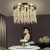 Candelabru LED Cristal LLC213/400GD Rotund, 22W, Lumina Rece/Calda/Neutra, Cristal, Auriu ModernLight Concept