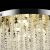 Candelabru LED Cristal LLC215/400WH Rotund, 22W, Lumina Rece/Calda/Neutra, Cristal, Auriu ModernLight Concept