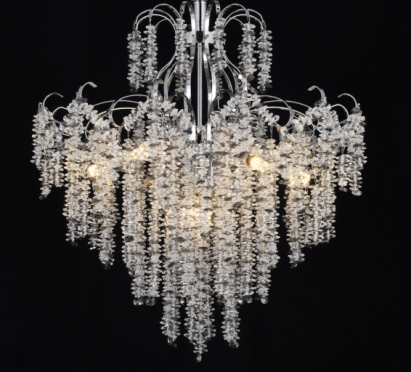 Candelabru Cristal CC9311/5CH, 5x E14, Diametru 49cm, Crom ModernLight Concept