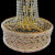 Candelabru Cristal CC718/400, 11x E14, Diametru 40cm, Auriu Lucios ModernLight Concept