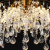 Candelabru Cristal CC9321/5FGD, 5x E14, Diametru 49cm, Auriu ModernLight Concept