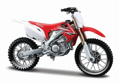 MAISTO MOTOCICLETA METALICA CU STAND HONDA CRF 450 R SCARA 1 LA 18 SuperHeroes ToysZone