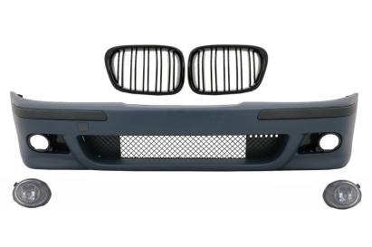 Bara Fata BMW E39 Seria 5 (1995-2003) cu Proiectoare Lumini de Ceata si Grile Centrale Negru Lucios M5 Look Performance AutoTuning