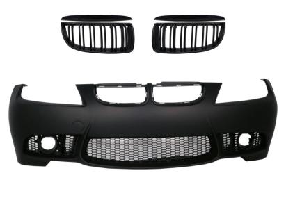 Bara Fata cu grile centrale BMW Seria 3 E90 Sedan E91 Touring (2004-2008) Non LCI M3 Design fara Proiectoare Performance AutoTuning