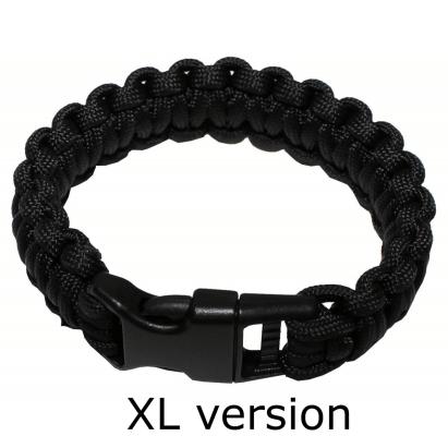 Bratara paracord XL neagra MFH Marime haine S INTL OutsideGear Venture