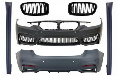 Body Kit BMW seria 3 F30 (2011-2015) F30 LCI (2016+) cu Praguri Laterale si Grile Centrale M3 Sport Design Performance AutoTuning