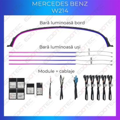 Lumini Ambientale Mercedes Benz W214 set complet control telefon sau sistem original CarStore Technology