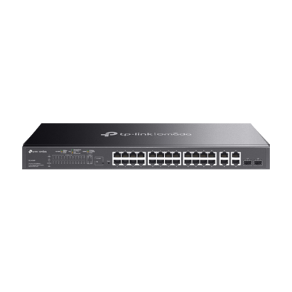 Switch 24 x PoE RJ45 10/100 Mbps, 2 x RJ45 1G, 2 x combo SFP/RJ45 1G, L2 Management - TP-Link Omada SL2428P SafetyGuard Surveillance