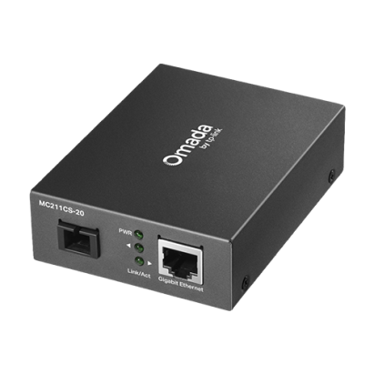 Media Convertor WDM Gigabit RJ45 - Single-mode SC Bi-directional, 20 km - TP-Link Omada MC211CS-20 SafetyGuard Surveillance