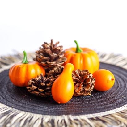 Set decorațiuni de toamnă – dovleci și conuri de pin, 9 piese, 5–7 cm Best CarHome