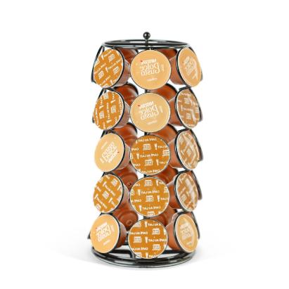 Suport metalic pentru capsule de cafea – 35 capsule Dolce Gusto – 165 x 165 x 320 mm – negru Best CarHome