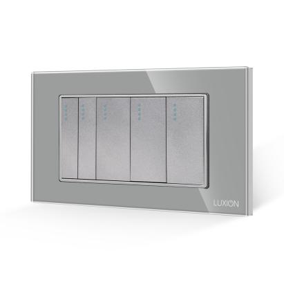 Intrerupator Mecanic 5 Posturi LUXION cu Rama din Sticla, Standard Italian, 4M SmartElectro IntelligentHouse