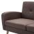 Canapea de 3 persoane, material textil, maro  GartenMobel Dekor