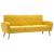 Canapea de 3 persoane, material textil, galben  GartenMobel Dekor